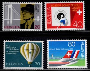 Switzerland Scott 671-674 MNH** 1979 stamp set