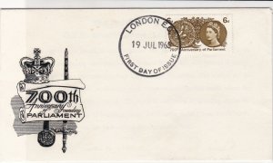 United Kingdom 1965 700th Anni founding of Parliament FDissueStamps Cover R17432