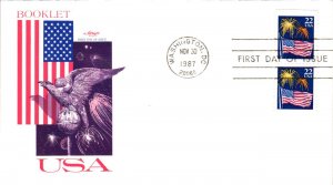 #2276a Flags and Fireworks - Artmaster Cachet  