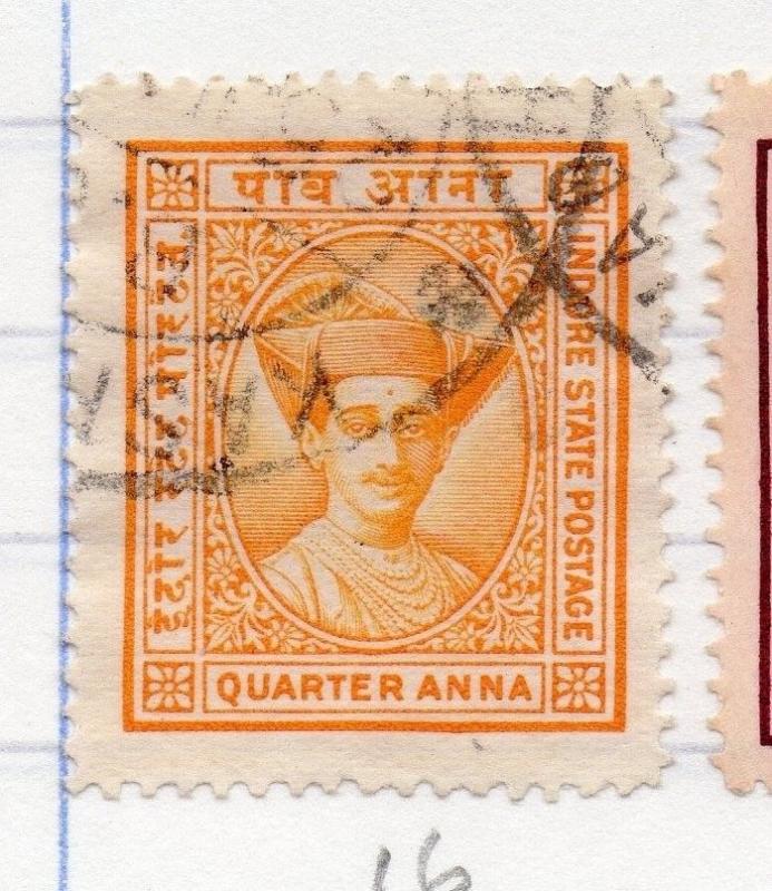 Indore Indian States 1927-37 Early Issue Fine Used 1/4a. 207673