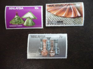 Stamps - Malaysia - Scott# 247-249 - Mint Hinged Set of 3 Stamps