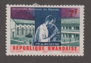 Rwanda 89 Medical School and Student with Microscope 1965