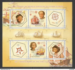 2005 Romania Ships 1St Europa Stamps Columbus Bl360 Michel 25 Euro ** Rm158