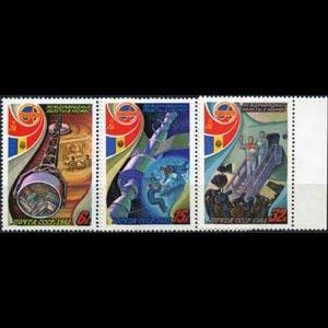 RUSSIA 1981 - Scott# 4940-2 Intercosmos Coop. Set of 3 NH