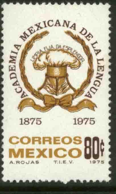 MEXICO 1089, 80¢ Centenary of the Mexican Academy of Language MINT, NH. VF.