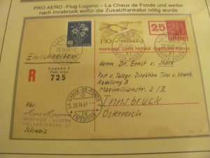 SWITZERLAND 1949 SPECIAL DELIVERY AIRMAIL CARD SC C45 XF  (188)