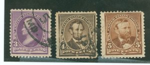 United States #221-223 Used Multiple