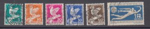 J38576, jlstamps 1932 switzerland set used #210-15 doves etc