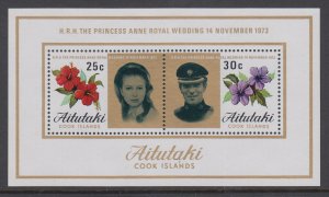 Aitutaki 78a Royal Wedding Souvenir Sheet MNH VF