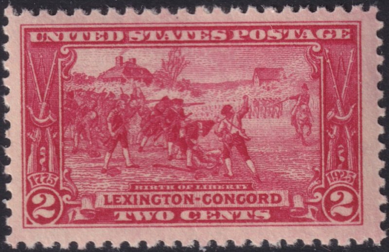 Sc# 618 U.S. 1925 Lexington-Concord 2¢ issue MNH CV $6.50