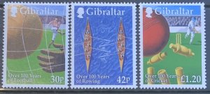 GIBRALTAR 1999 SPORTING CENTENARIES  SG894/896 UNMOUNTED MINT