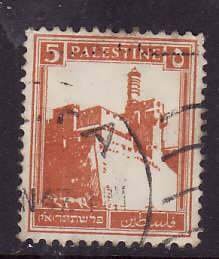 Palestine-Sc#67- id5-used 5m brown org-1927-42-
