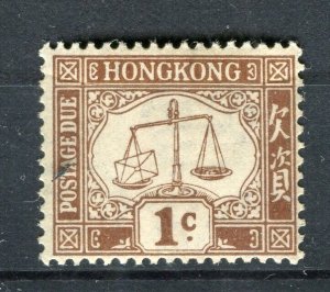 HONG KONG; 1920s early Postage Due issue fine used 1c. value