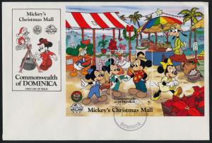 Dominica 1133 on FDC - Disney, Christmas