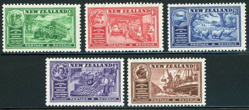 New Zealand SC##218-222 Chamber of Commerce Congress CV$13 (1936) MNH