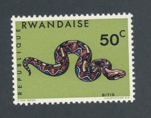 Rwanda 1967 Scott 196 MNH - 50c, Snake, Bitis, Viper