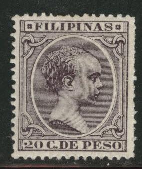 Philippines Scott 175 MH* King Alfonso XIII 1894 CV$175