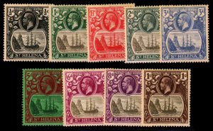 SG.# 97 - 106 ST. HELENA KGV SET OF 1922 - OGLH  VF - CV $33.00 (ESP#1841)