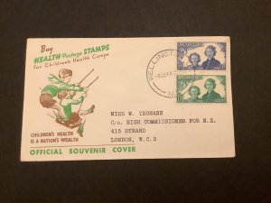 New Zealand Children’s Health 1944 Official Souvenir  Stamp Cover R40801
