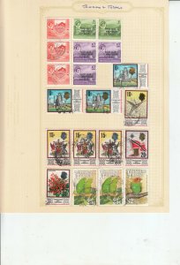 TRINIDAD AND TOBAGO 4 ALBUM PAGES OF MINT/USED VALUES/SETS