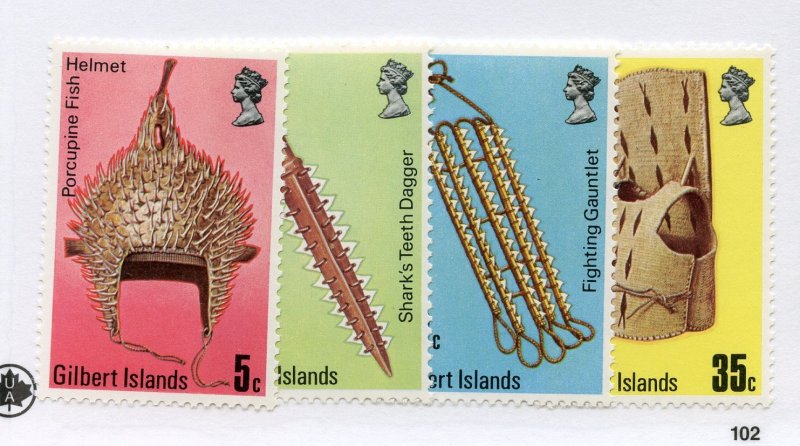 Gilbert Islands, Scott #289-92, Mint, Never Hinged complete set