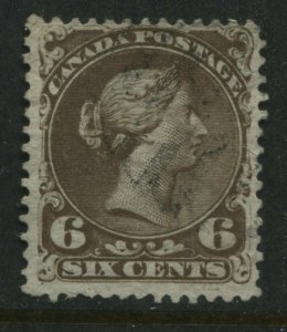 1868 Canada 6 cents Large Queen used