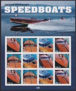 4163a Vintage Mahogany Speedboats MNH