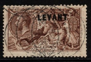 BRITISH LEVANT SGL24 1921 2/6 CHOCOLATE-BROWN FINE USED