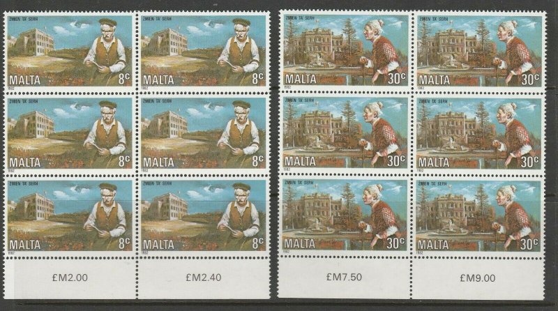 Malta Care of the Elderly 1982 Blks of 6 MNH 