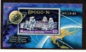 Hungary Sc C312 MNH S/S of 1971 - Space Apollo 14