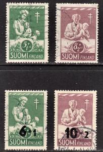 Finland Scott B78-81  complete sets  F to VF used.