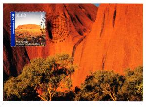 Australia 2005 Maxicard Scott #2375 $1.80 Ayers Rock, Uluru, NT - World Herit...