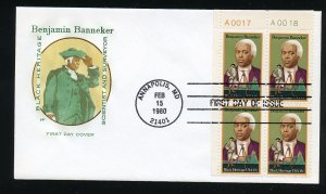 US 1804 Black Heritage - Benjamin Banneker PB  UA Farnam cachet FDC 