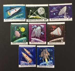 Hungary 1963 #1562-9, Space Research, MNH.
