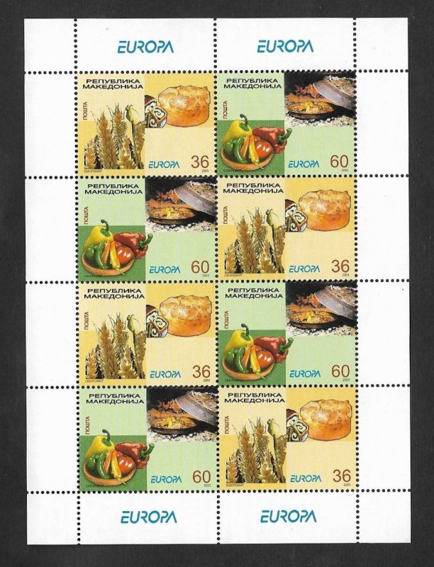 SMI) 2005 MACEDONIA, EUROPEAN ISSUE, GASTRONOMY, BRIOCHE, COOKIES AND CEREALS,