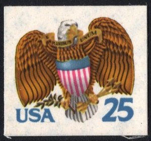 SC#2431 25¢ Eagle & Shield Booklet Single (1989) SA