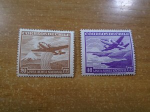 Chile  #  C135-36  MNH