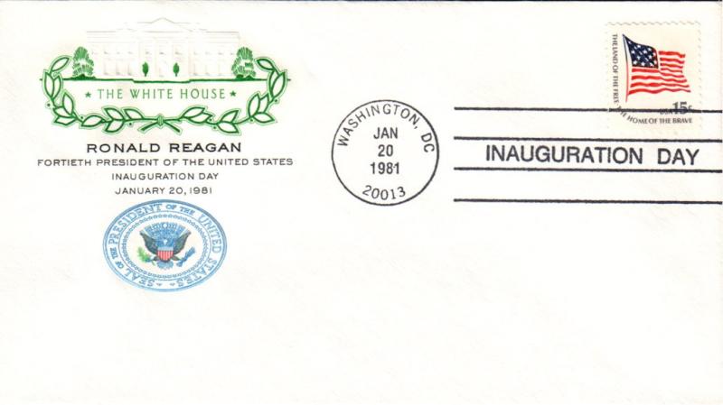 Ronald Reagan 1981 Farnam Inauguration Cover