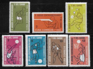 Cuba 1111-1117 1966 Central American Games set MNH