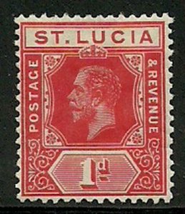 Album Treasures St Lucia Scott # 65 1p George V Mint H