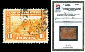 Scott 400A 1913 10c Panama-Pacific Perf 12 Used Graded XF 90 with PSE CERT!