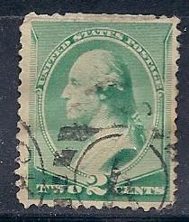 US# 213 2c Washington , green,(U), CV $0.60