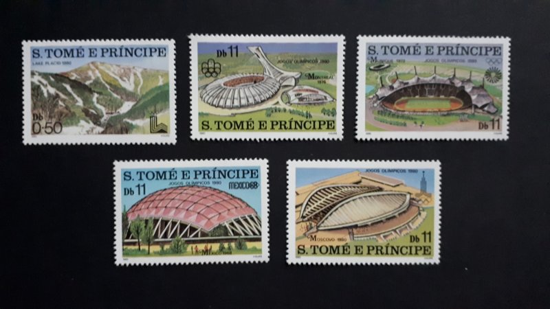 Sport - Olympics - Sao Tome and Principe 1980. ** MNH Complete set of 5