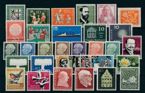 West Germany 1957 Complete Year Set  MNH