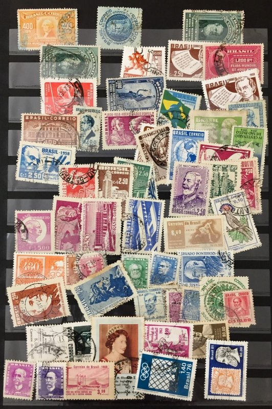 BRAZIL Old/Mid Used Mixture(Apx 250)  (TK1123 )