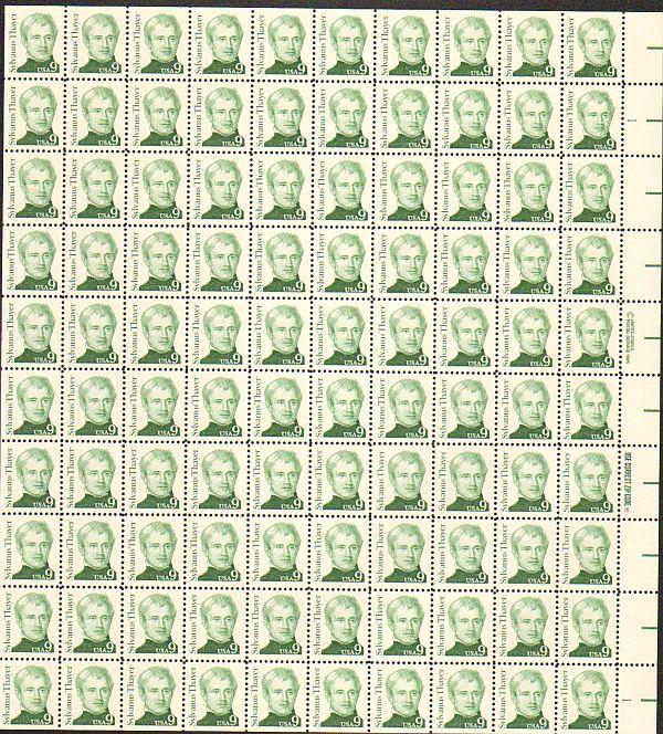 US #1852 Mint Sheet Sylvanus Thayer 