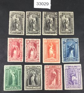 US STAMPS  #PR114-PR125 UNUSED NO GUM  LOT #33029