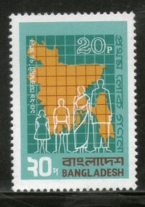 Bangladesh 1974 First Census in Bangladesh Family Chart Map Sc 58 MNH # 927A