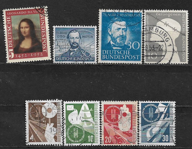 COLLECTION LOT OF 8 GERMANY 1952+ STAMPS CV+ $62