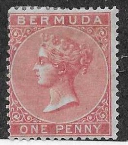 Bermuda Sc #1a  1p dull deep red OG/HR FVF